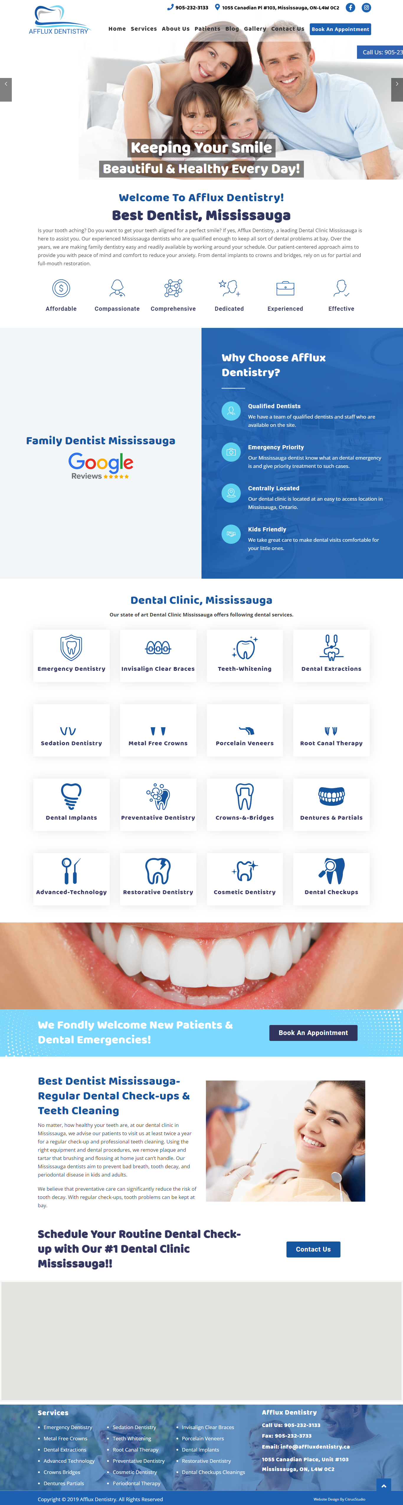 afflux dentistry digital marketing portfolio