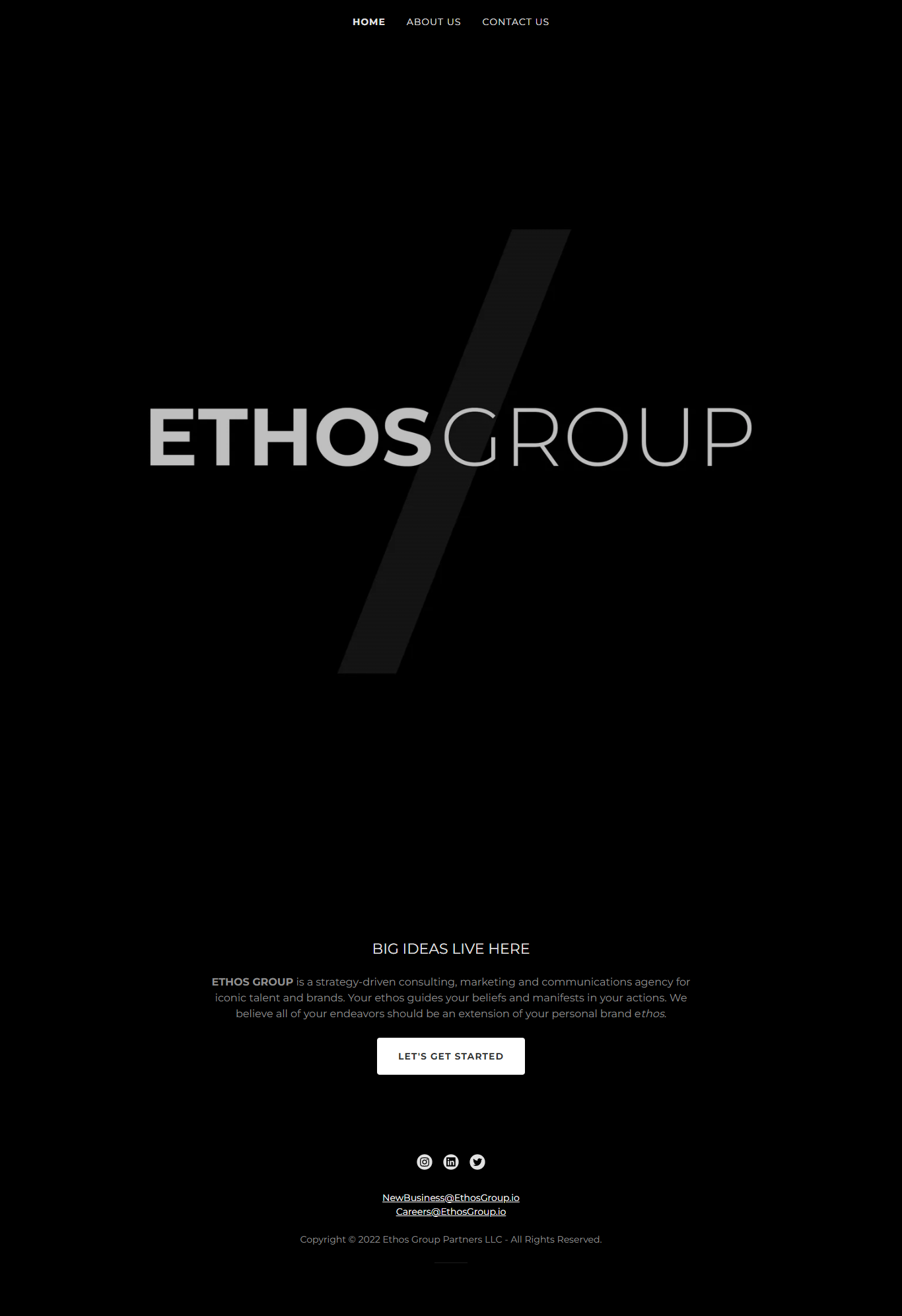 ethos group website design portfolio