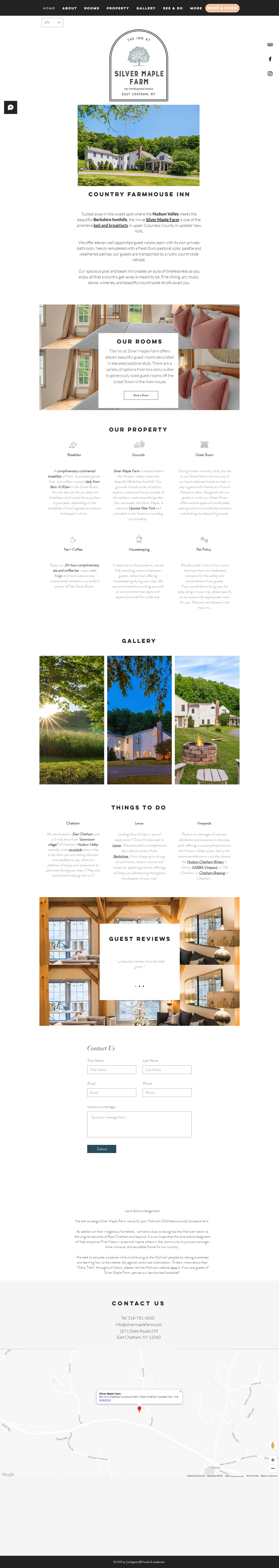 silver maple farm website design portfolio